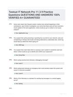 Testout IT Network Pro 11.3.9 Practice Questions QUESTIONS AND ANSWERS 100% VERIFIED A+ GUARANTEED