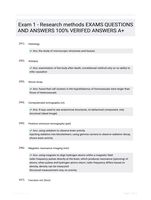 Exam 1 - Research methods EXAMS  QUESTIONS AND ANSWERS 100% VERIFED ANSWERS A+