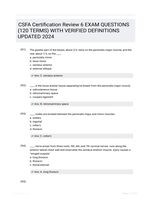 CSFA Certification Review 6 EXAM QUESTIONS (120 TERMS) WITH VERIFIED DEFINITIONS UPDATED 2024