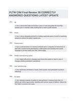 PLTW CIM Final Review 38 CORRECTLY ANSWERED QUESTIONS LATEST UPDATE