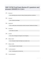 DDP: PLTW Final Exam Review 81 questions and answers GRADED A+ Q & A