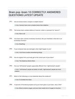 Brain pop -brain 10 CORRECTLY ANSWERED QUESTIONS LATEST UPDATE
