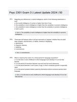 Psyc 2301 Exam 3 | Latest Update 2024 | 50