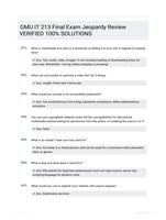 GMU IT 213 Final Exam Jeopardy Review VERIFIED 100% SOLUTIONS