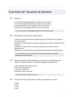 Final Exam - Questions & Solutions