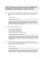 ASE B-5 Mechanical/Electrical 60 CORRECTLY ANSWERED QUESTIONS LATEST UPDATE