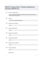BIO227 Lecture Exam 1 Review Questions & Answers (RATED A+)