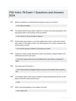 PSU Astro 7N Exam 1 Questions and Answers 2024.