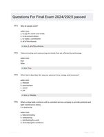 Questions For Final Exam 2024/2025 passed