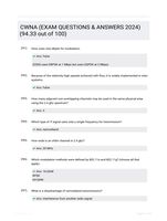 CWNA (EXAM QUESTIONS & ANSWERS 2024) (94.33 out of 100)