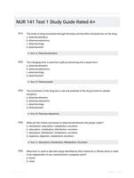 NUR 141 Test 1 Study Guide Rated A+