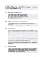 and Small Business Certification Exam Correct Questions and Answers!