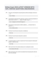 Written Exam 2024 LATEST VERSION WITH 100% VERIFIED QUESTIONS ANDANSWERS