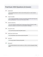 Final Exam 2024 Questions & Answers