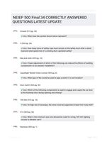 NEIEP 500 Final 34 CORRECTLY ANSWERED QUESTIONS LATEST UPDATE