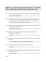 MSSC CLA TEST EXAM QUESTIONS (71 TERMS) WITH VERIFIED DEFINITIONS UPDATED 2024