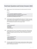 final Exam Questions and Correct Answers 2024