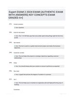 Expert EXAM 2 2024 EXAM (AUTHENTIC EXAM WITH ANSWERS) KEY CONCEPTS EXAM GRADED A+]