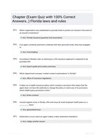Chapter (Exam Quiz with 100% Correct Answers..) Florida laws and rules