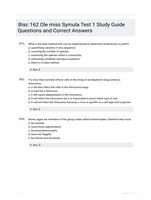 Bisc 162 Ole miss Symula Test 1 Study Guide Questions and Correct Answers