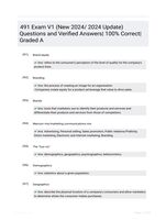491 Exam V1 (New 2024/ 2024  Update) Questions and Verified Answers| 100%  Correct| Graded A