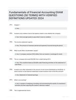 Fundamentals of Financial Accounting EXAM QUESTIONS (50 TERMS) WITH VERIFIED DEFINITIONS UPDATED 2024