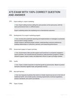 475 EXAM WITH 100% CORRECT QUESTION AND ANSWER