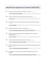JAILER Exam 2024/2025 with 100% correct answers