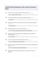 JAILER Exam Questions with correct Answers 2024