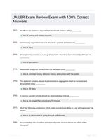 JAILER Exam Review Exam with 100% Correct Answers.