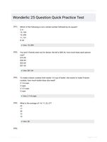 Wonderlic 25 Question Quick Practice Test