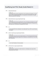Qualifying test PGA Study Guide Rated A+