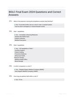 BOLC Final Exam 2024 Questions and Correct Answers