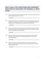 BOLC Exam 2 PEs QUESTIONS AND ANSWERS NEW UPDATE 2024/2025 TOP RANKED A+ BEST EXAM