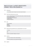 NUR 101 Exam 1 LATEST UPDATE WITH CORRECT SOLUTION GRADED A+