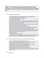 NUR 101 Final Exam Study Guide 2024 Exam Updates with Tested and Verified Updates Rated A+