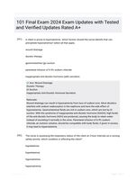 101 Final Exam 2024 Exam Updates with Tested and Verified Updates Rated A+
