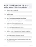 bio 181 exam 3 Prep GRADED A+ (ACTUAL EXAM ) Questions and Answers (Solved)