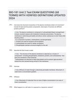 BIO-181 Unit 2 Test EXAM QUESTIONS (68 TERMS) WITH VERIFIED DEFINITIONS UPDATED 2024