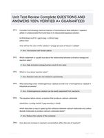 Unit Test Review Complete QUESTIONS AND ANSWERS 100% VERIFIED A+ GUARANTEED