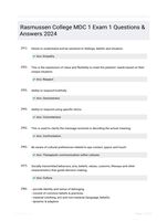 Rasmussen College MDC 1 Exam 1 Questions & Answers 2024