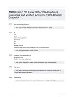 MDC Exam 1 V1 (New 2024/ 2024  Update) Questions and Verified Answers| 100%  Correct| Graded A