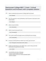 Rasmussen College MDC 1 Exam 1 Actual Questions and Answers with complete solution