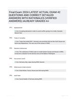 Final Exam 2024 LATEST  ACTUAL EXAM 42 QUESTIONS AND CORRECT DETAILED ANSWERS WITH RATIONALES (VERIFIED ANSWERS) |ALREADY GRADED A+