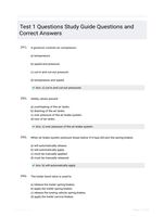 Test 1 Questions Study Guide Questions and Correct Answers