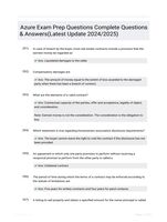 Azure Exam Prep Questions Complete Questions & Answers(Latest Update 2024/2025)