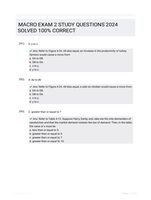 MACRO EXAM 2 STUDY QUESTIONS 2024 SOLVED 100% CORRECT