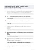 Exam 2 questions Latest   Questions And Answers (Verified Answers)