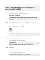 Exam 1 Review Questions 100%  VERIFIED ANSWERS  2024/2025