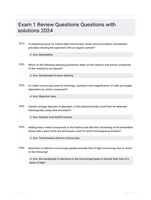 Exam 1 Review Questions Questions with solutions 2024